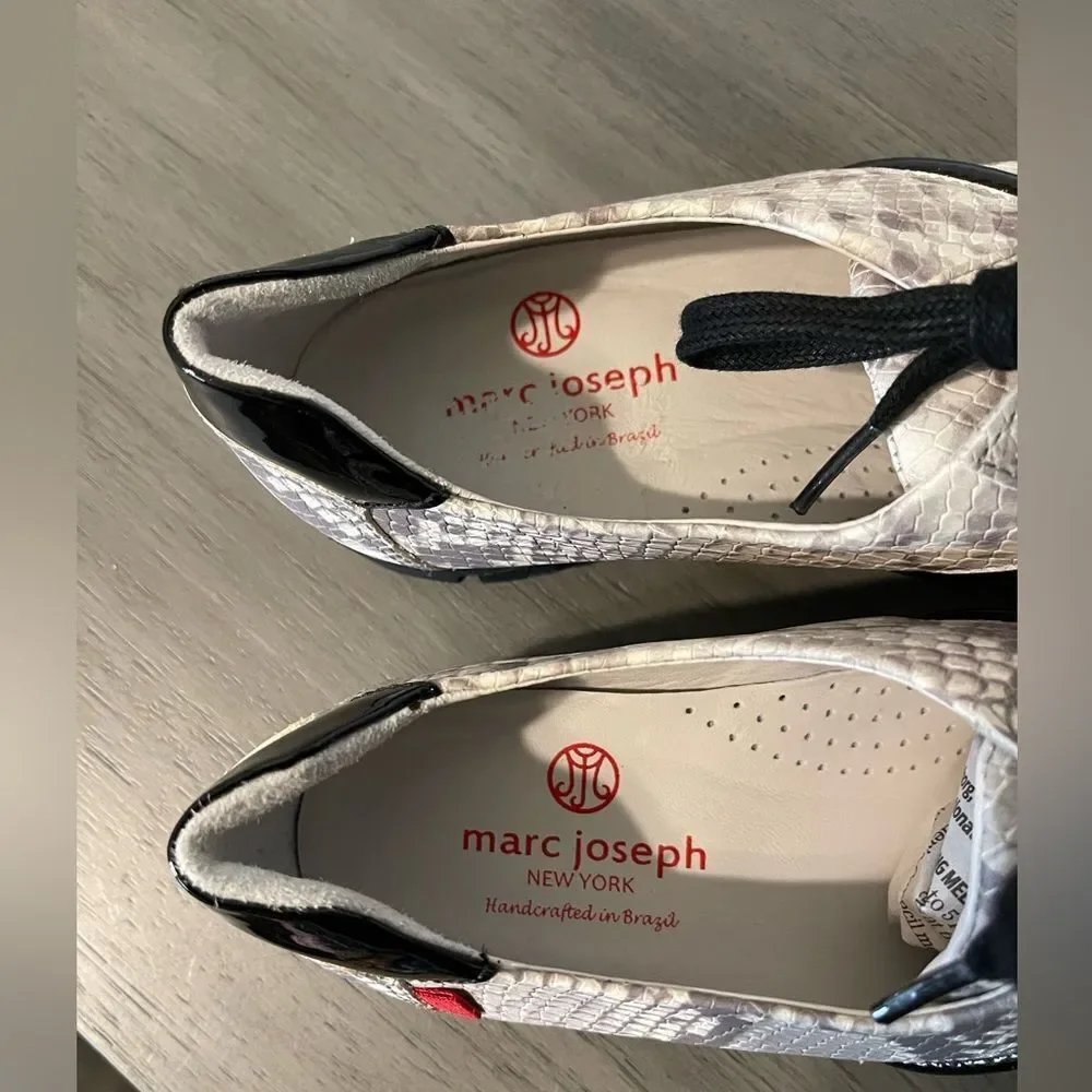Marc Joseph Albany Black and grey snake print women’s golf shoes sz 8
